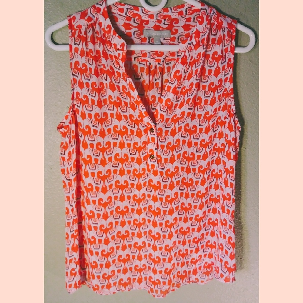 BR Sleeveless V Neck Blouse NWOT